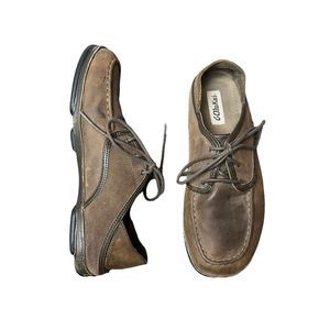 OluKai Kupa'a Lace Up/Slip On Leather Shoes Size 11.5  Brown Convertible Heel
